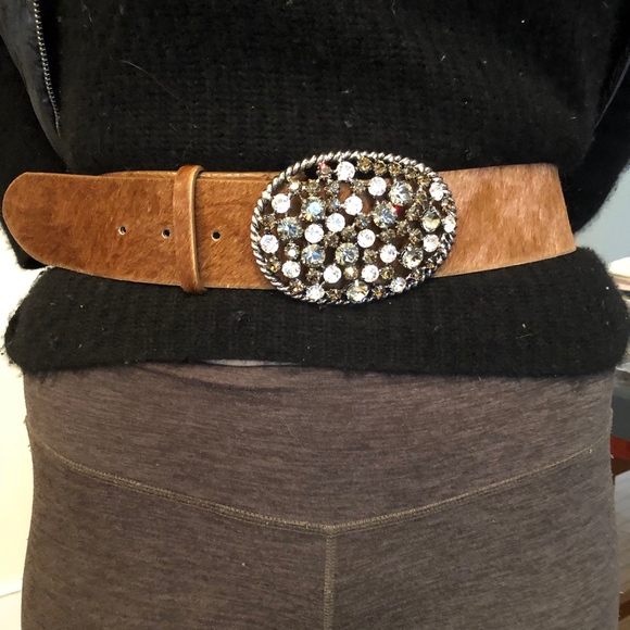 Oval rhinestone buckle / 2\